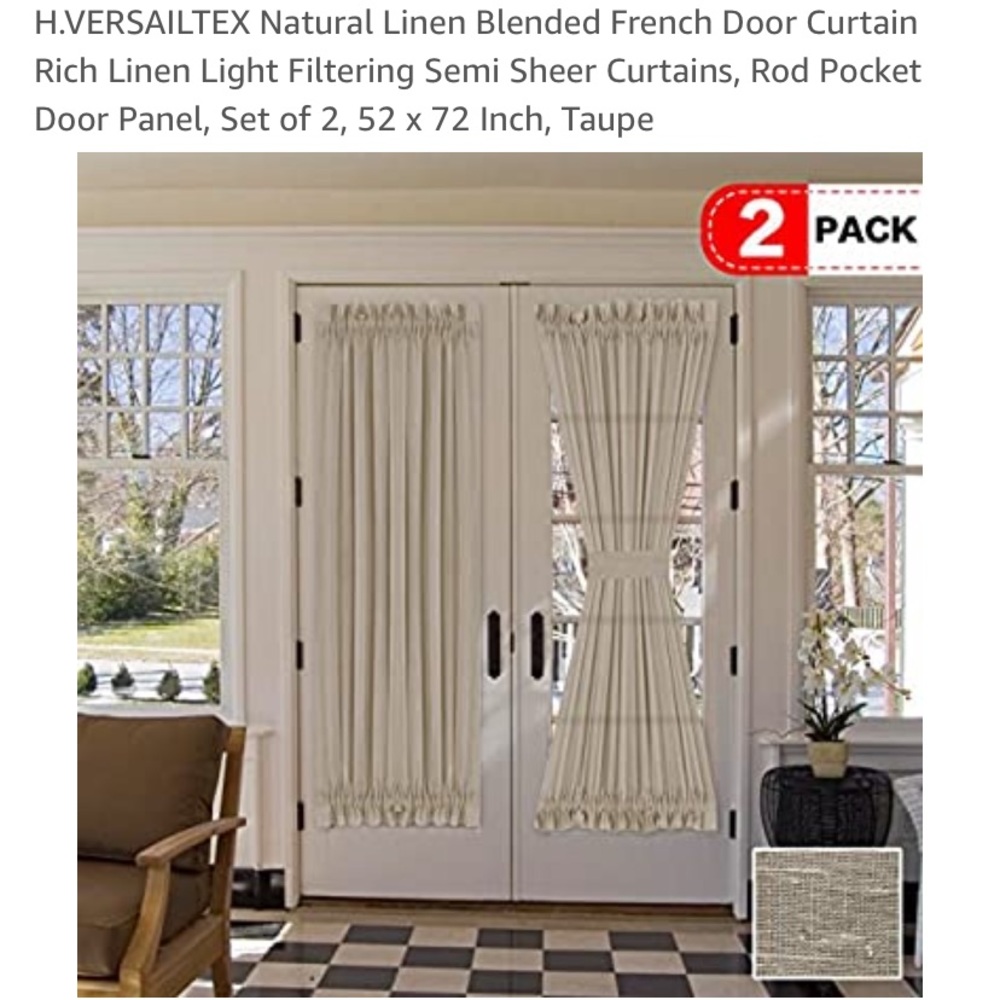 Farmhouse Curtain Panels - Linen blend